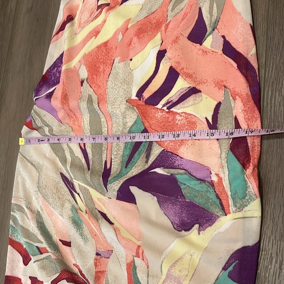 Wayf Tropical Print Slip Midi Dress Spaghetti Strap Form Flattering Sz Small - Picture 8 of 14